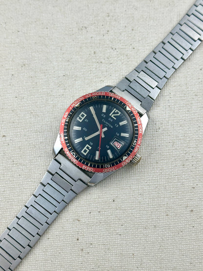 Clinton World Timer Date Vintage