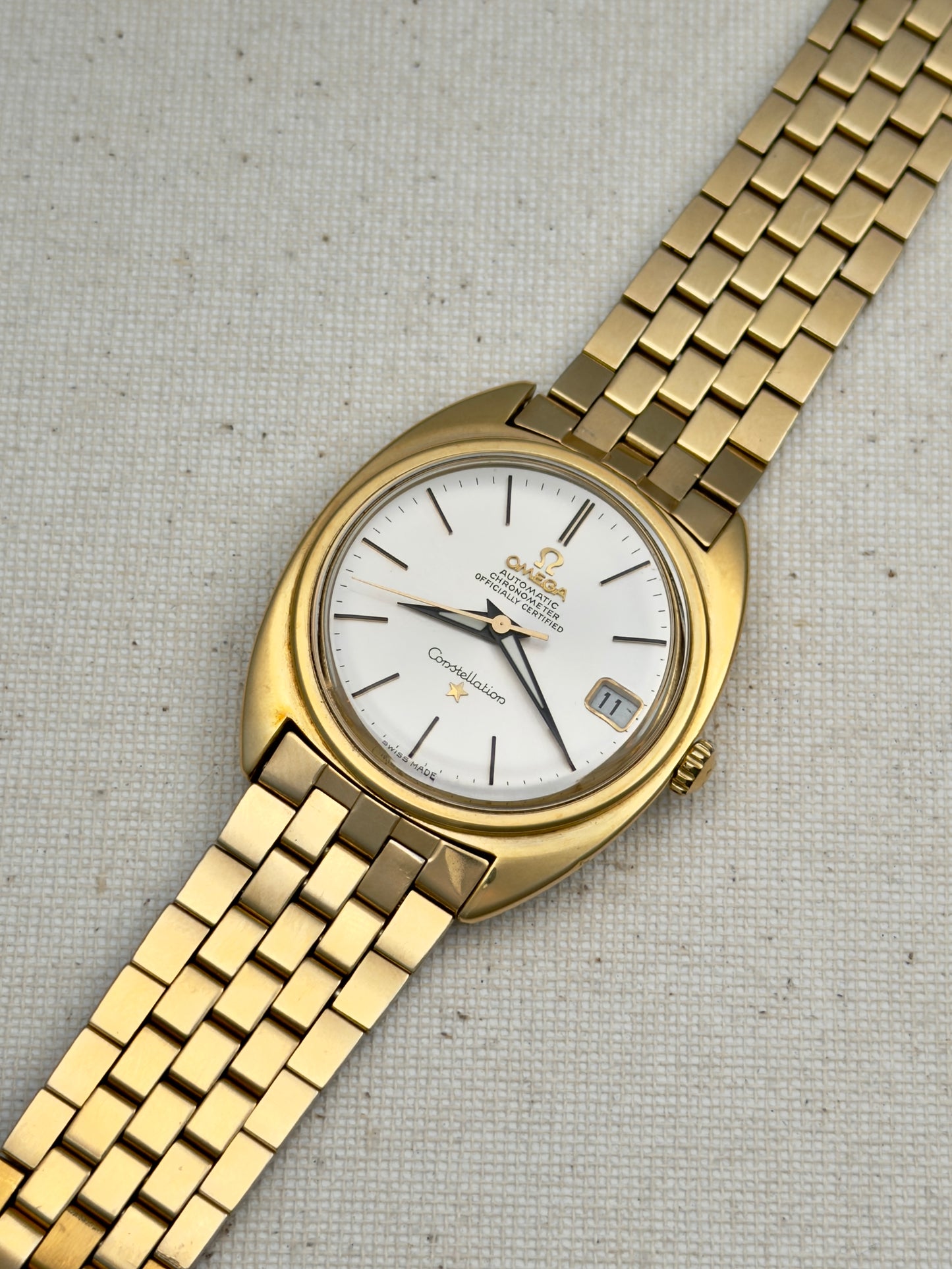 Omega Constellation "C" Brick Bracelet Vintage