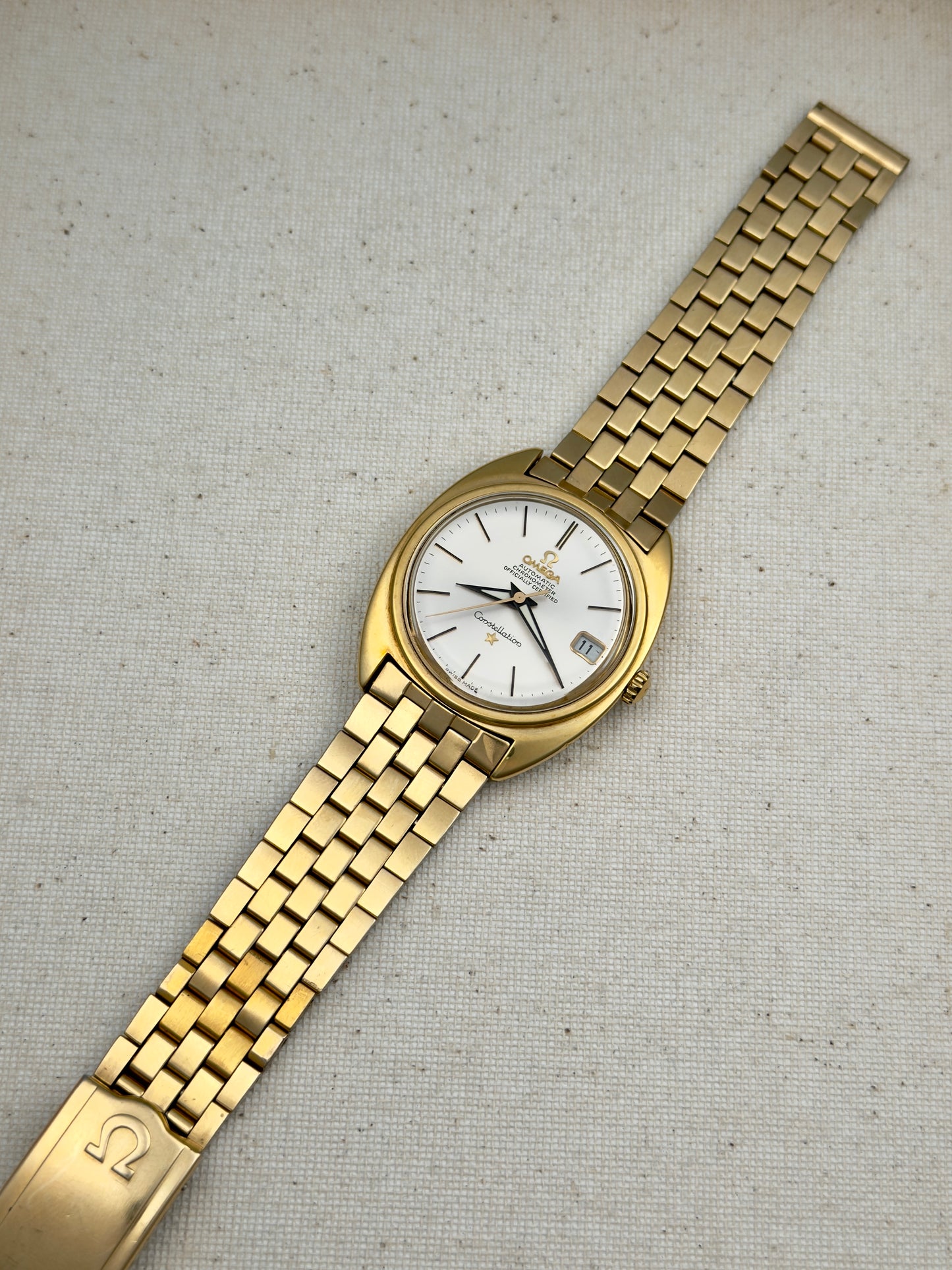 Omega Constellation "C" Brick Bracelet Vintage