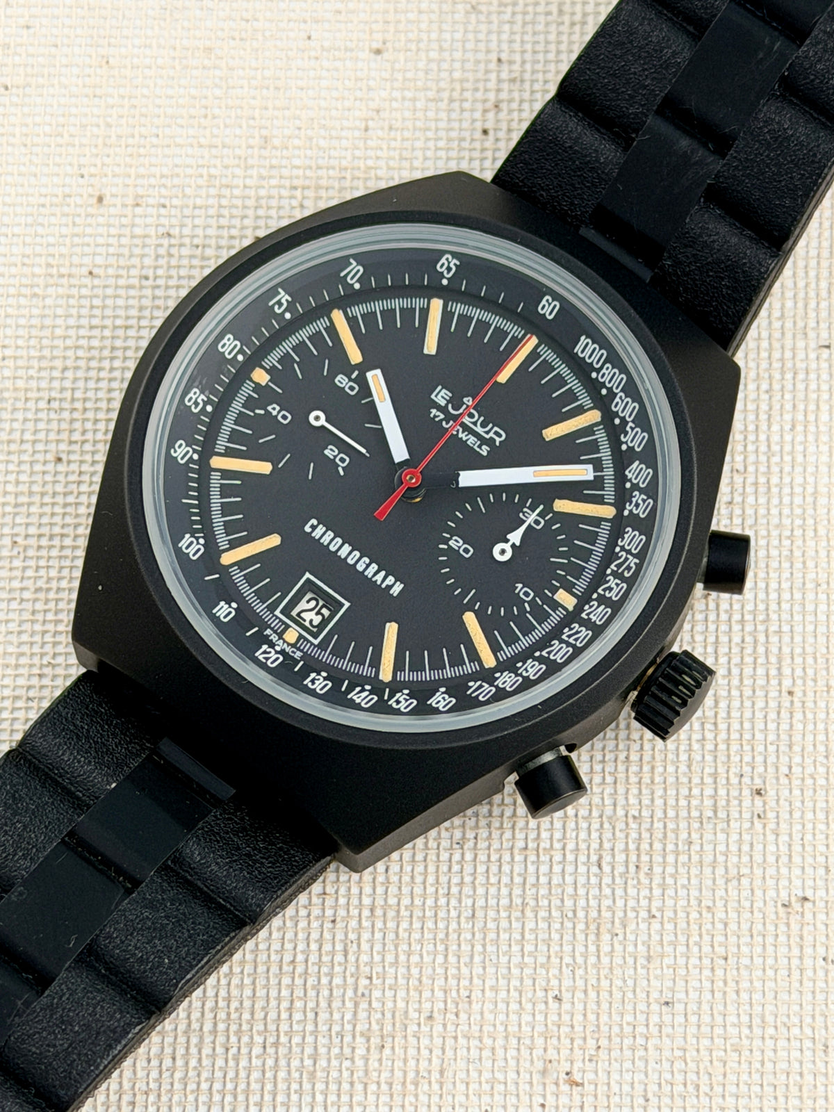 LeJour PVD Chrono Box and Papers NOS Vintage