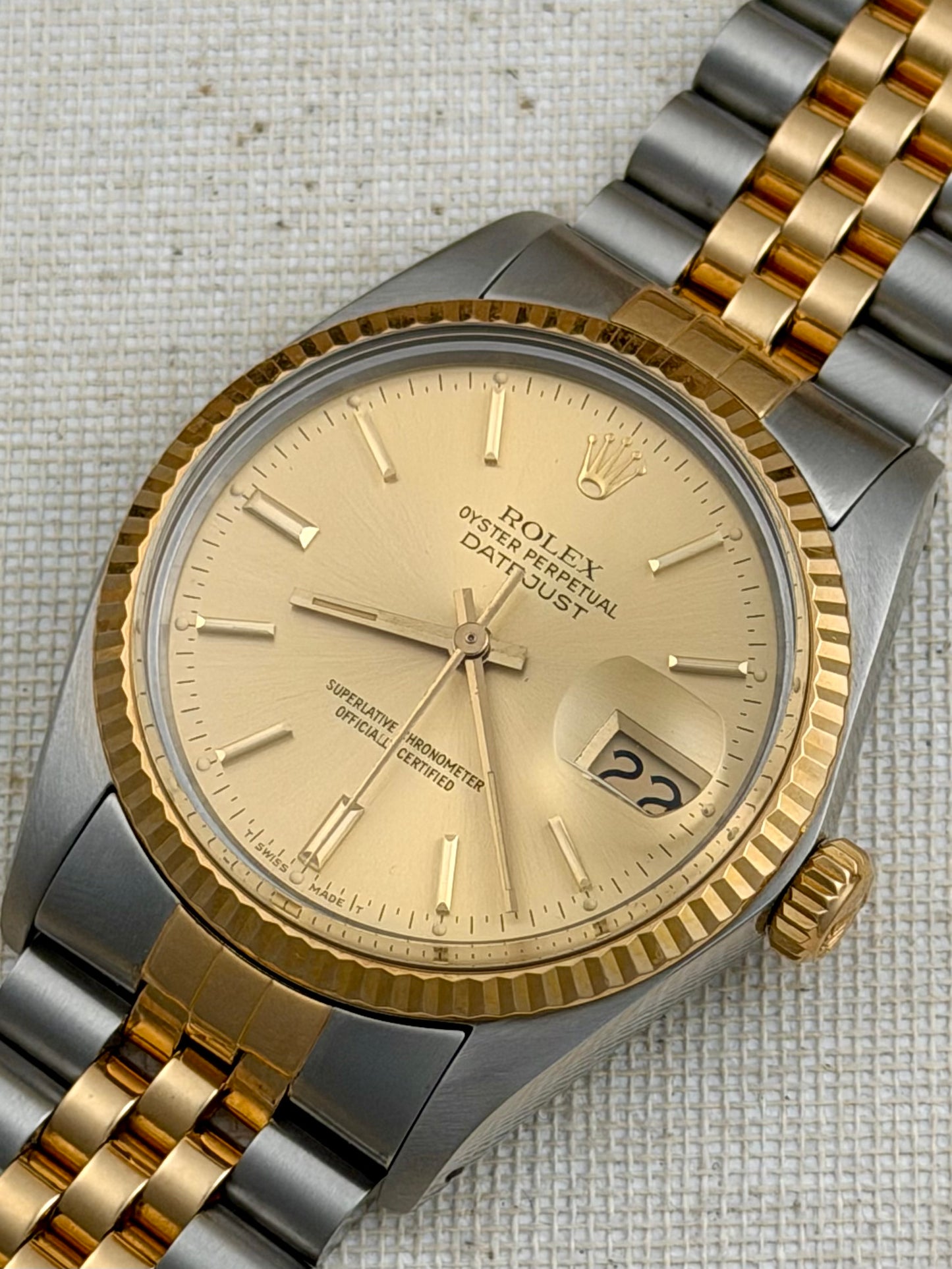 Rolex Datejust Two-Tone Champagne Dial Vintage