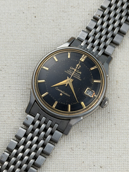 Omega Constellation Black Pie Pan - Dog Leg Lugs Vintage