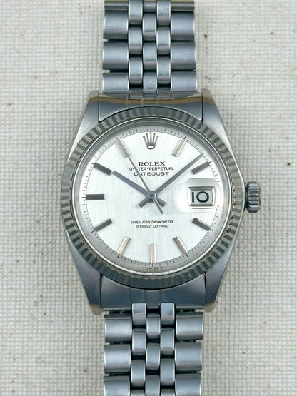 Rolex Datejust Silver Linen Dial c.1964 Vintage