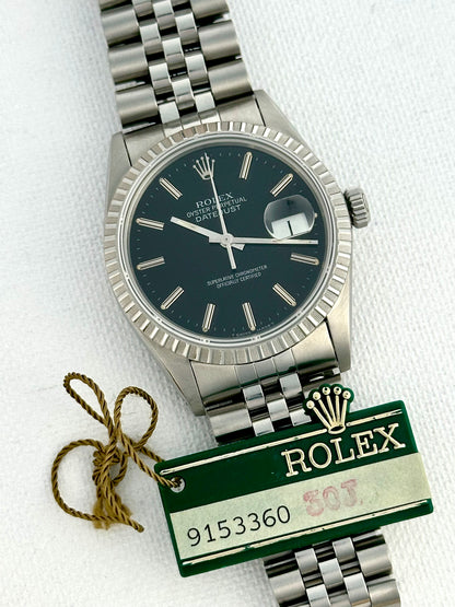 Rolex Datejust Black Dial Vintage
