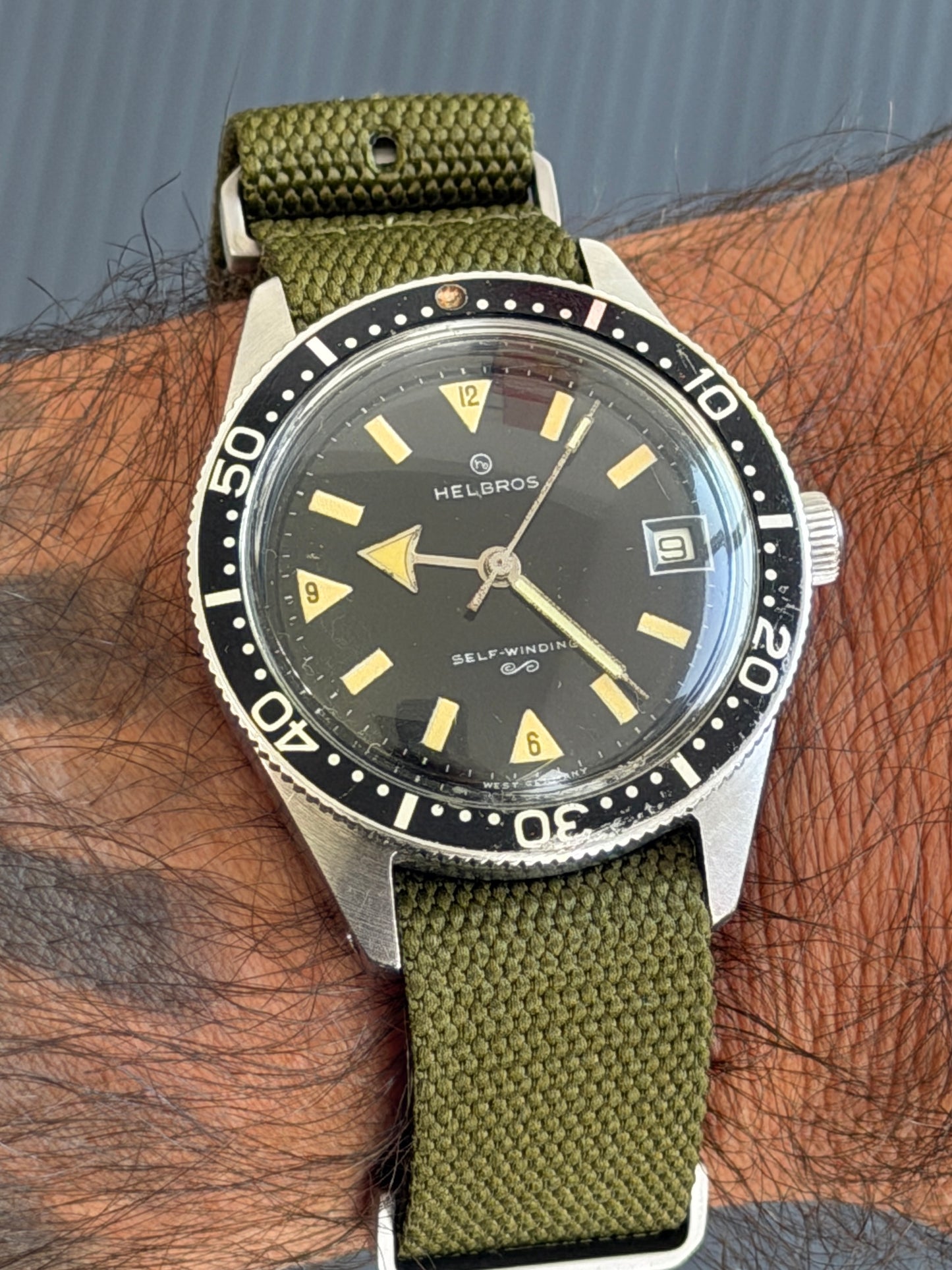 Helbros Fat Arrow Diver Vintage