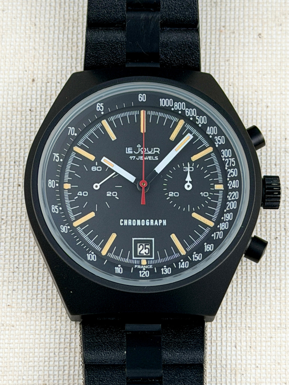 LeJour PVD Chrono Box and Papers NOS Vintage
