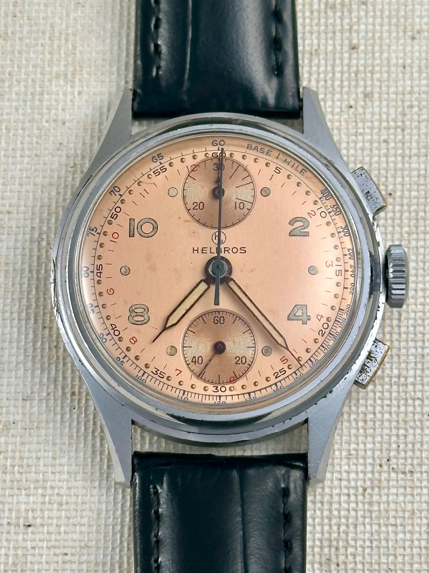 Helbros Copper Dial "up down" Chronograph Vintage