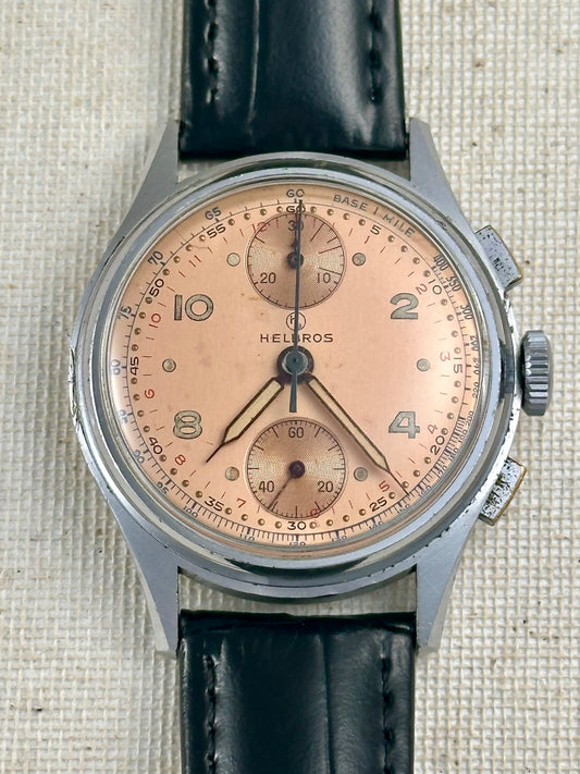 Helbros Copper Dial "up down" Chronograph Vintage