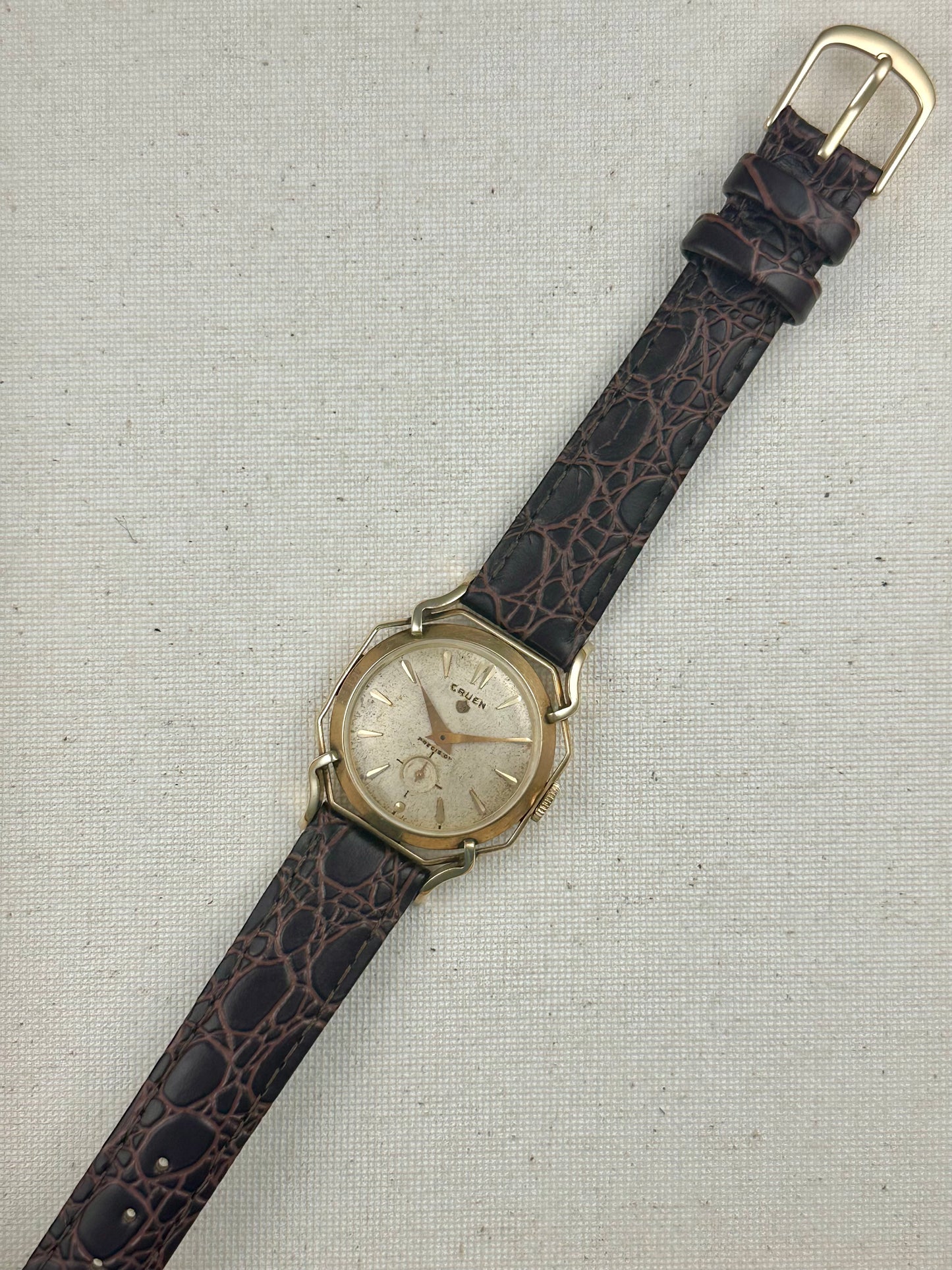 Gruen Precision Spider White Dial Vintage