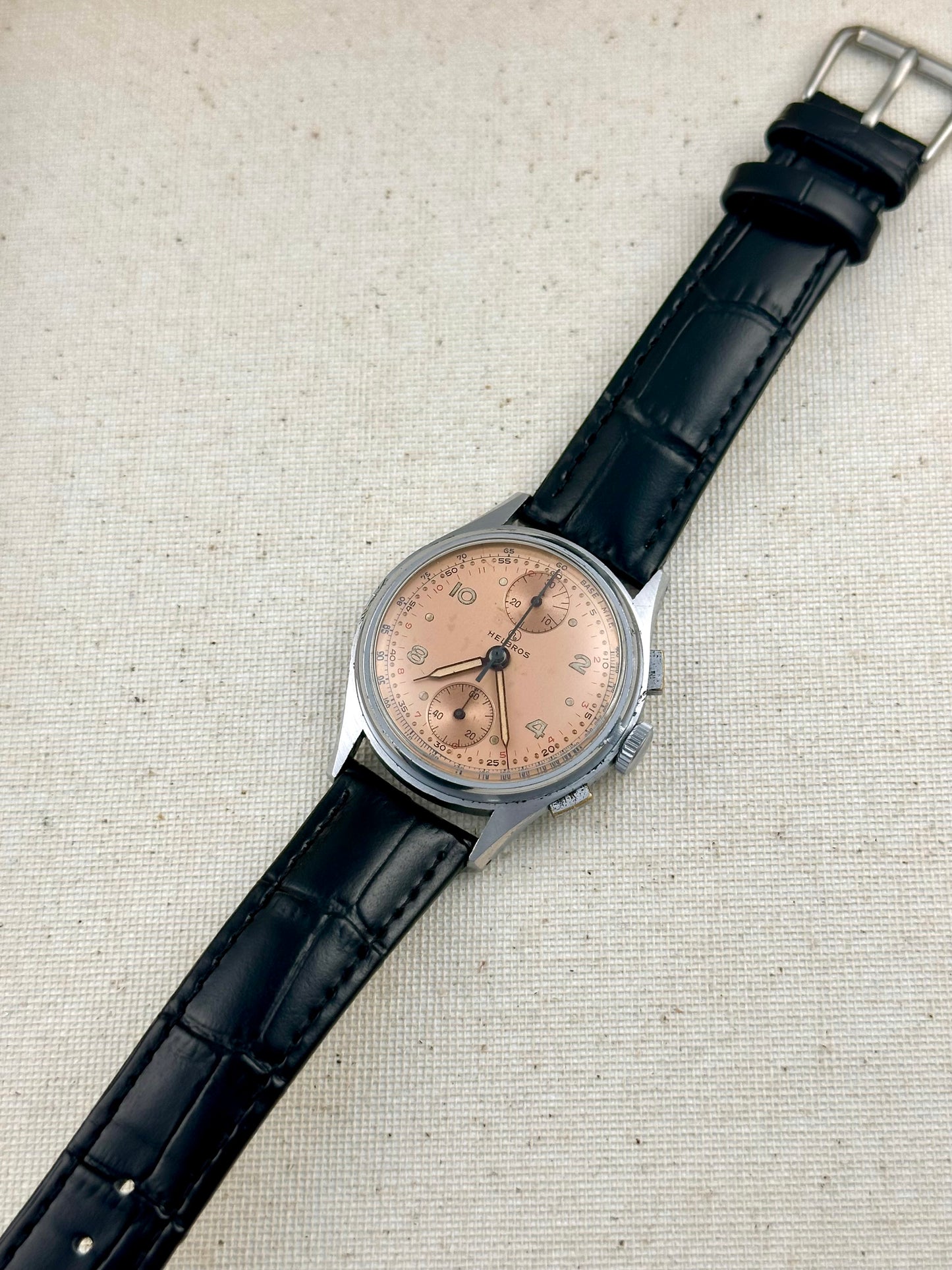 Helbros Copper Dial "up down" Chronograph Vintage