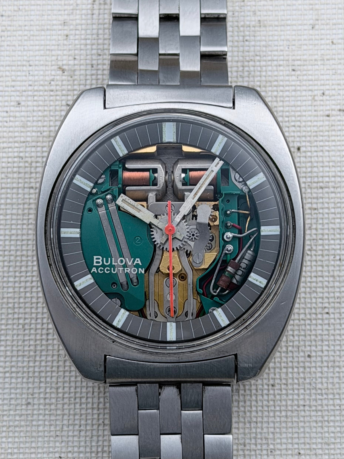 Accutron Spaceview Steel Bracelet Vintage