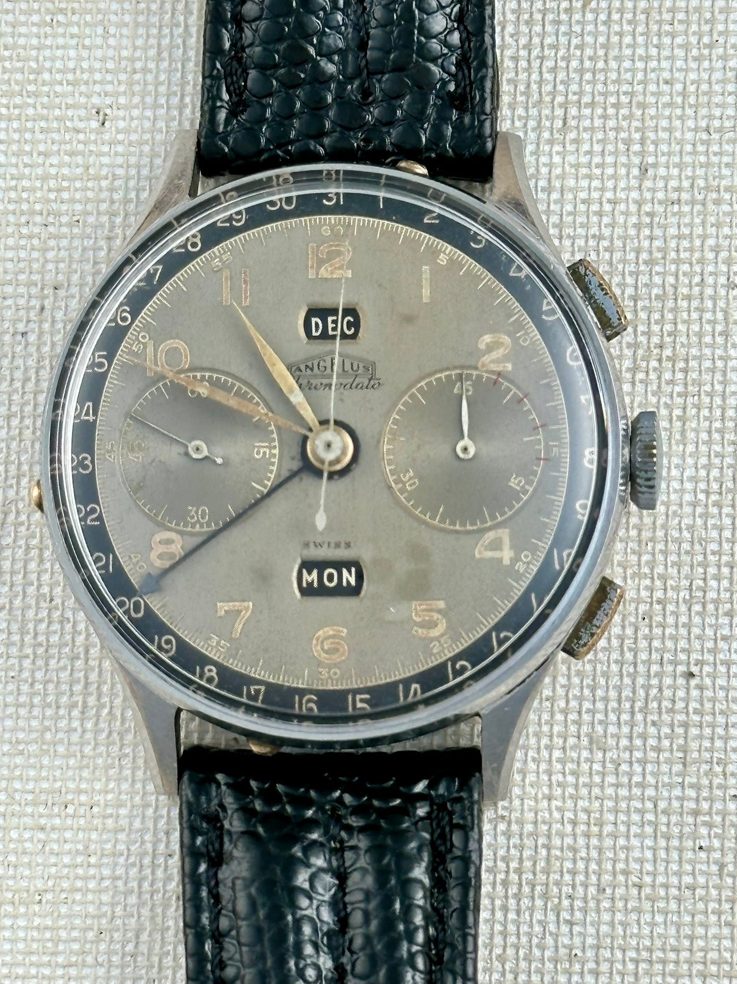 Angelus Chronodato Grey Dial Vintage