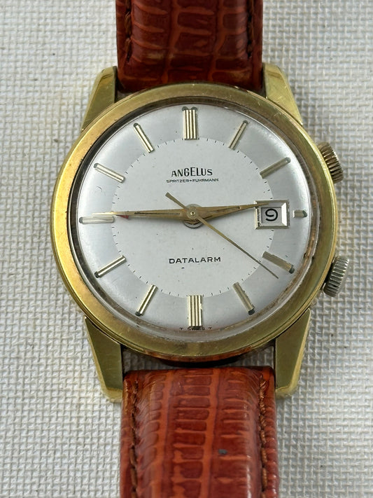 Angelus Datalarm Vintage, Double signed retailed by Spritzer Fuhrmann