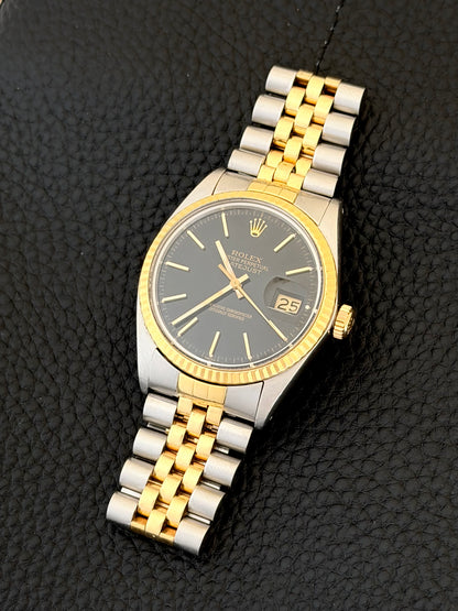 Rolex Datejust Black Dial Full Set (the real kind) Vintage