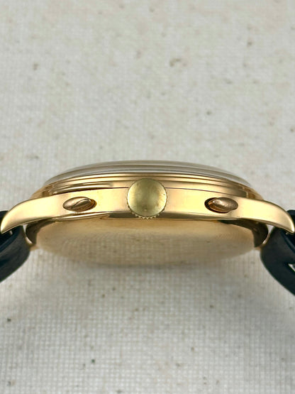 Eberhard 18k Yellow Gold Tri-Compax 1943 with Box Vintage