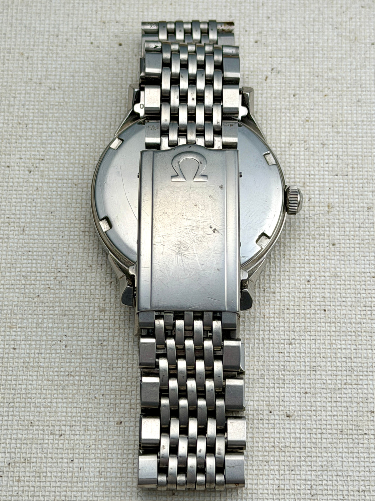 Omega Constellation Black Pie Pan - Dog Leg Lugs Vintage