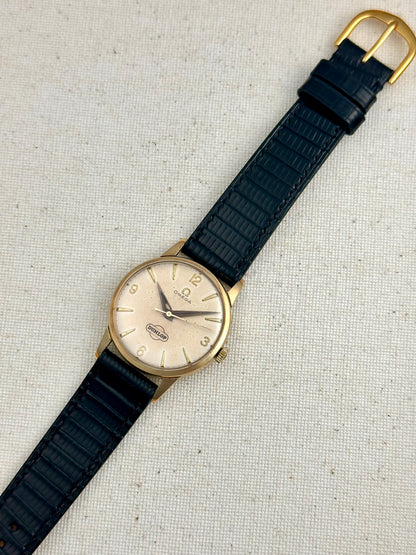 Omega "Dunlop" 9k Solid Gold Presentation Watch VIntage