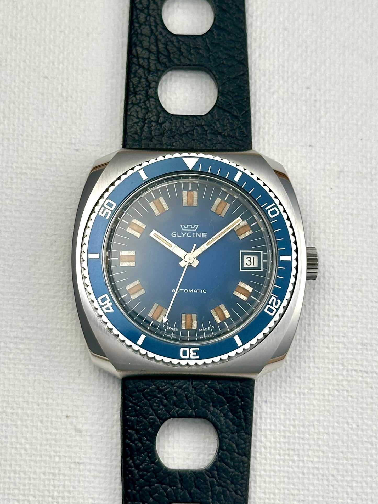 Glycine Diver All Blue Dial Vintage
