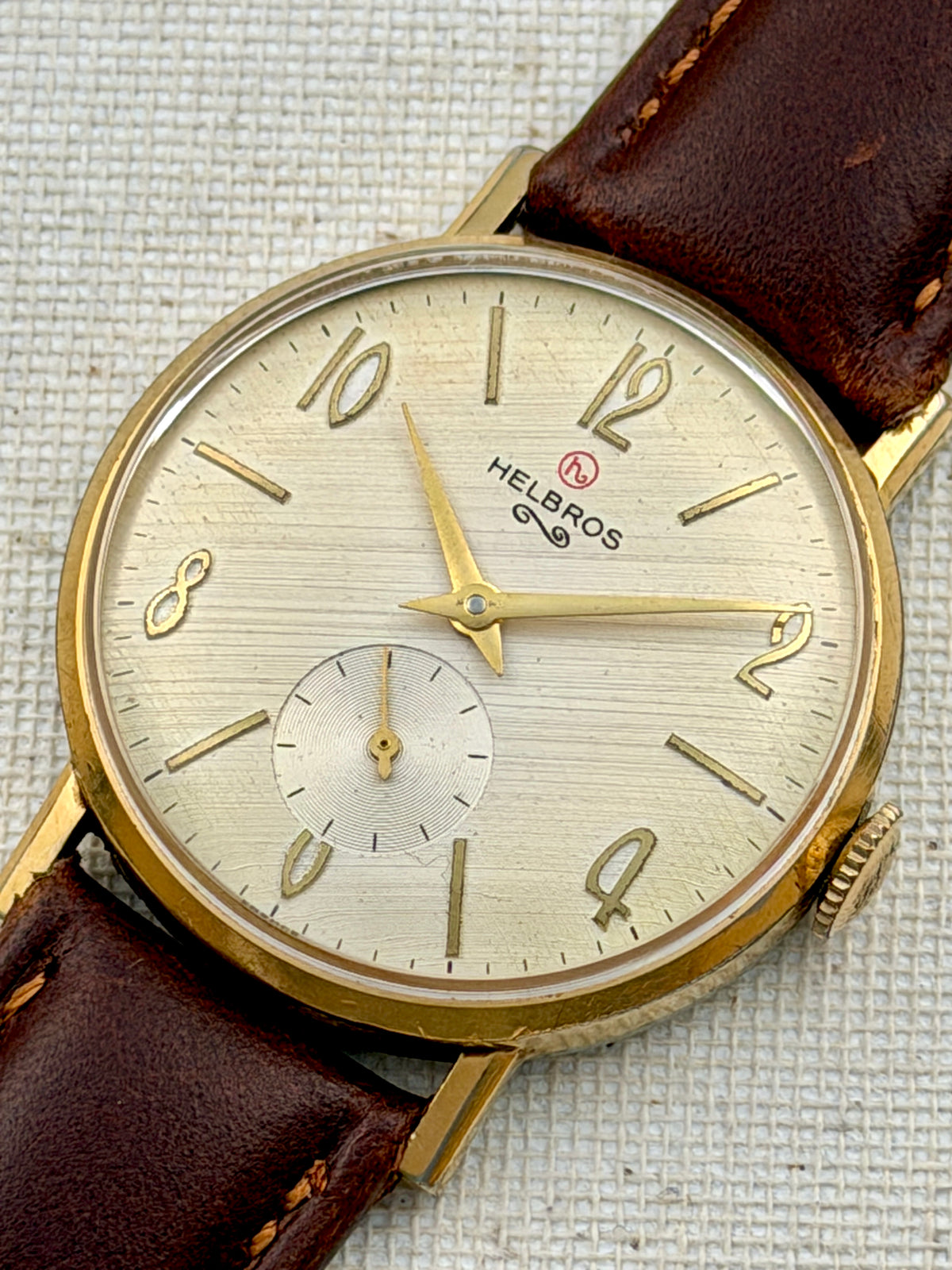 Helbros France Linen Dial Vintage