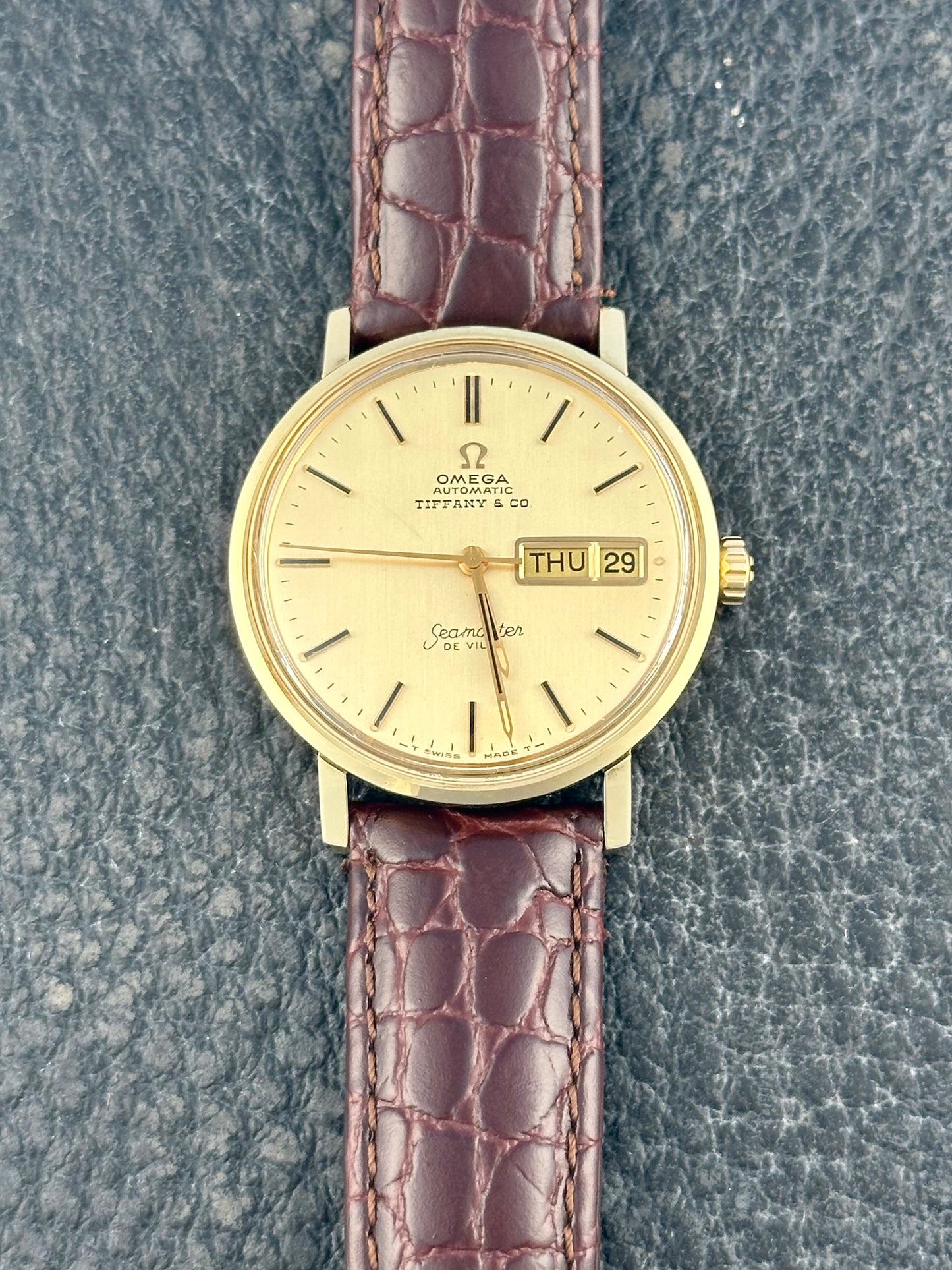 Omega Seamaster De Ville 14k Retailed by Tiffany & Co. Vintage