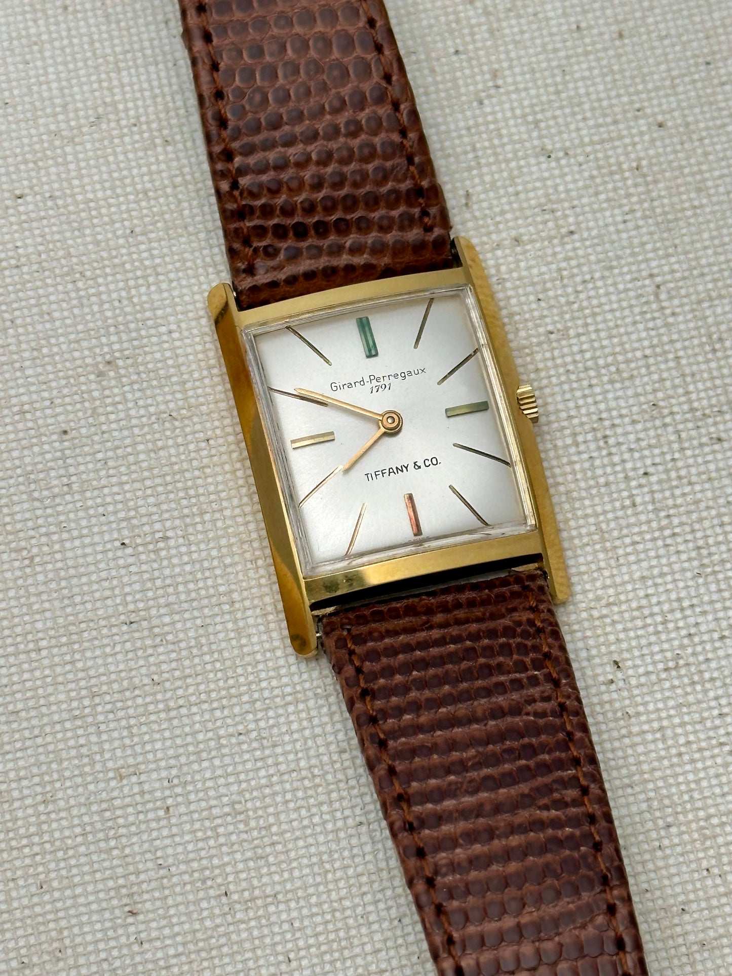 Girard Perregaux retailed by Tiffany Vintage 18k Gold