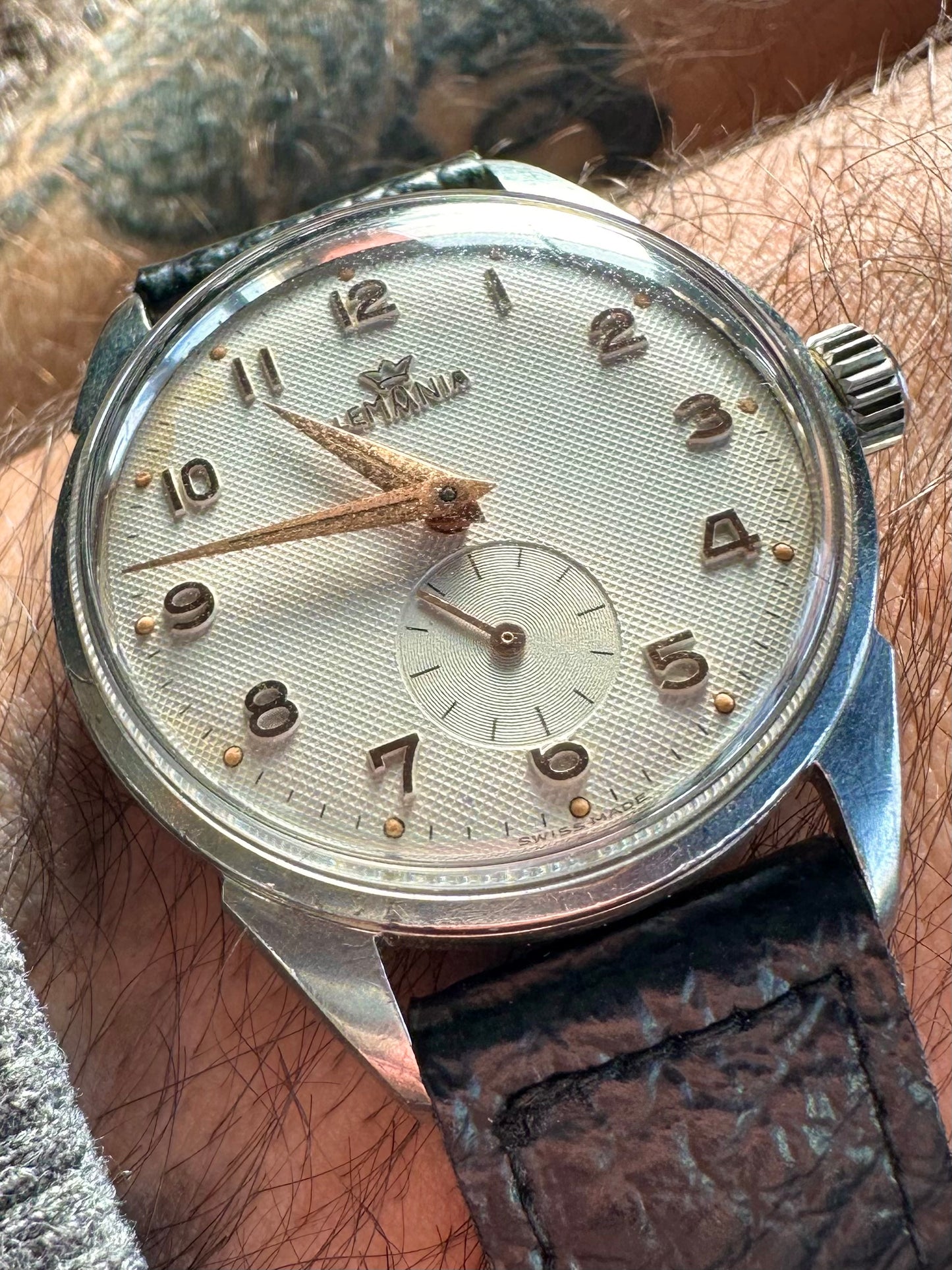Lemania Waffle Dial Vintage
