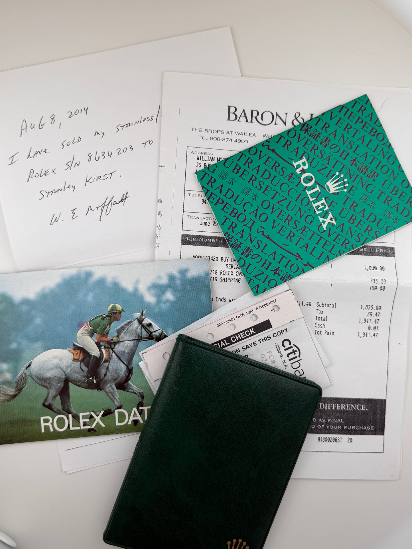 Rolex Datejust Black Dial Full Set (the real kind) Vintage