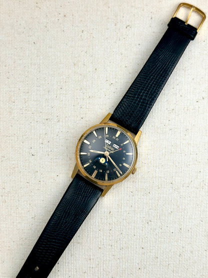 Zodiac Triple Calendar Moonphase Vintage