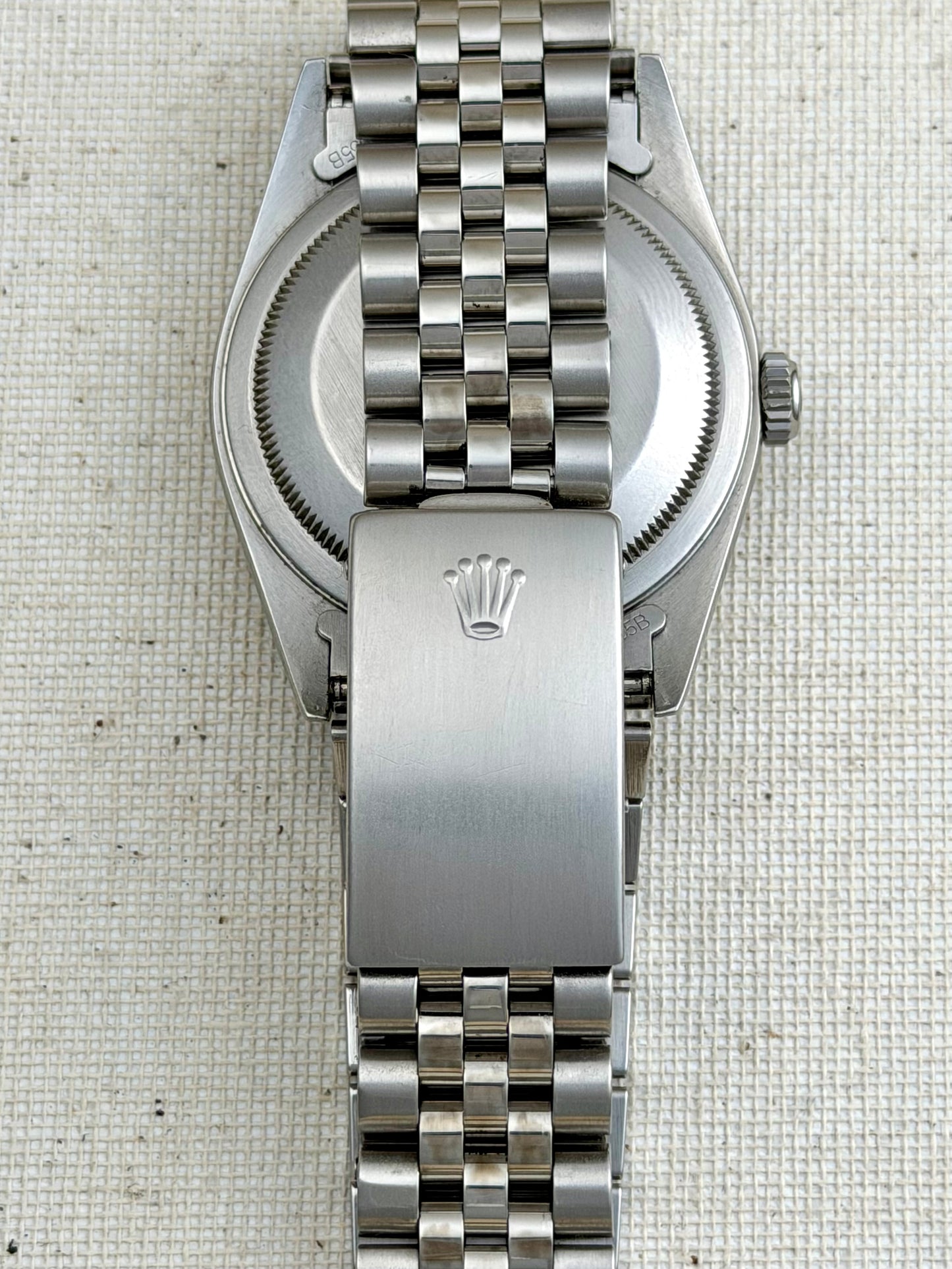 Rolex Datejust Blue ref 16220 Engine Turned Bezel Vintage