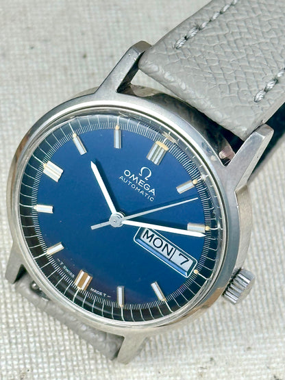 Omega Steel Blue Day Date Vintage