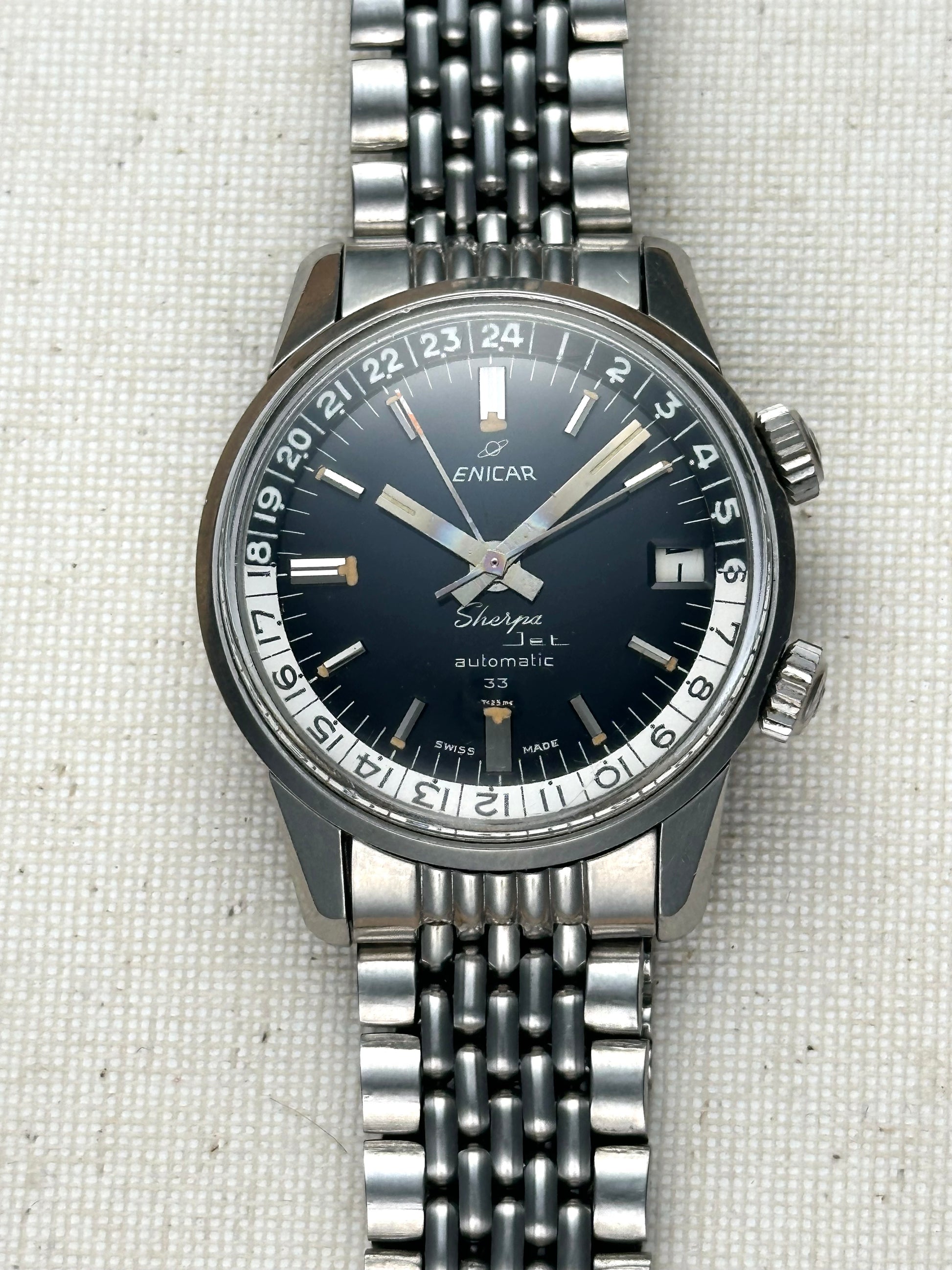 Enicar Sherpa Jet 33 GMT VIntage – Old School Seconds