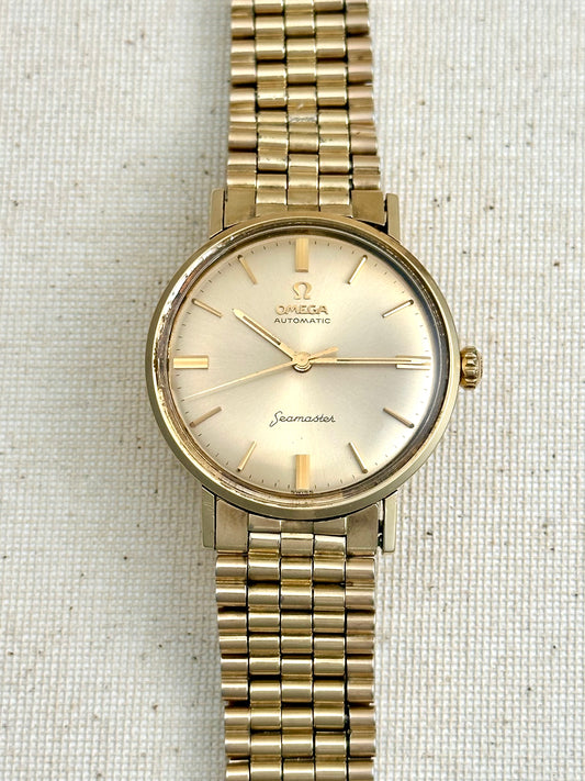 Omega 14k Seamaster Bamboo Bracelet Vintage