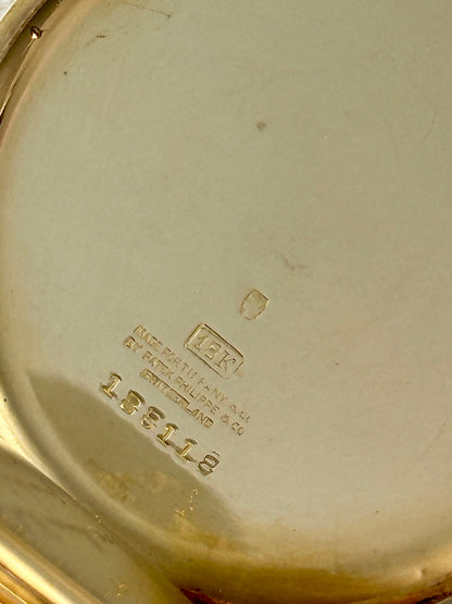 Patek Phillippe for Tiffany 18k Gold Pocket Watch Vintage