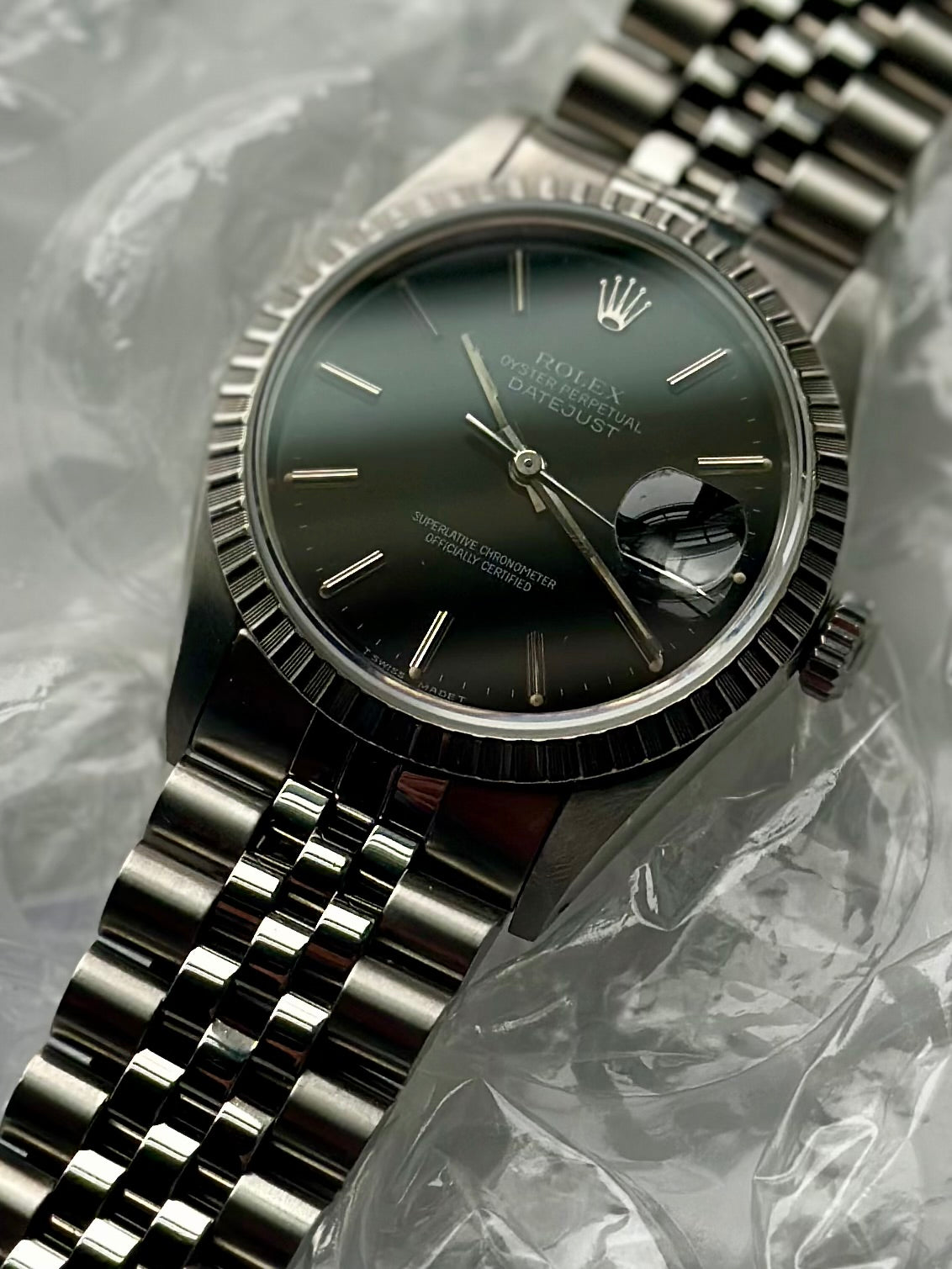 Rolex Datejust Black Dial Vintage