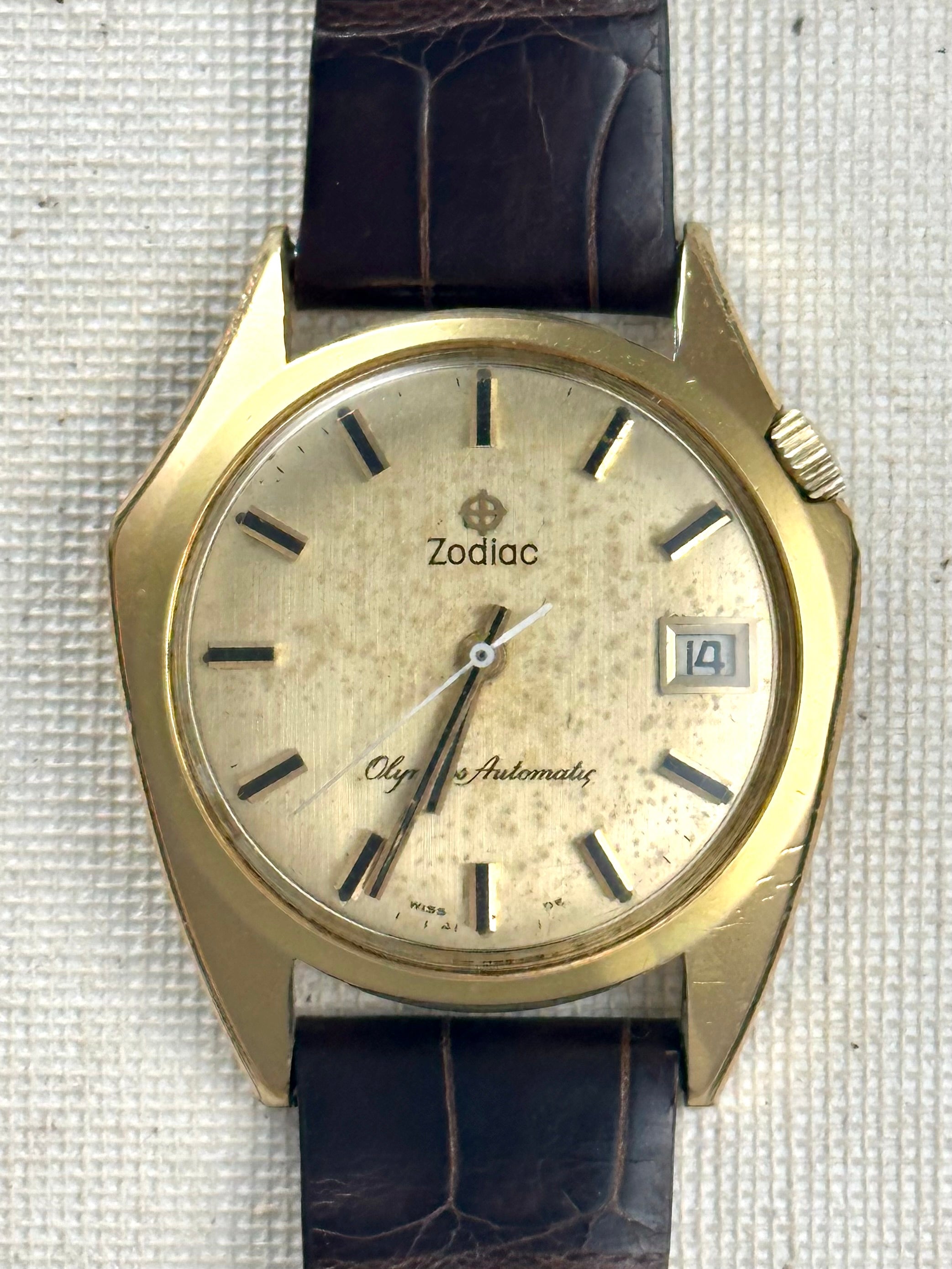 Zodiac Olympos Patina Dial Vintage – Old School Seconds