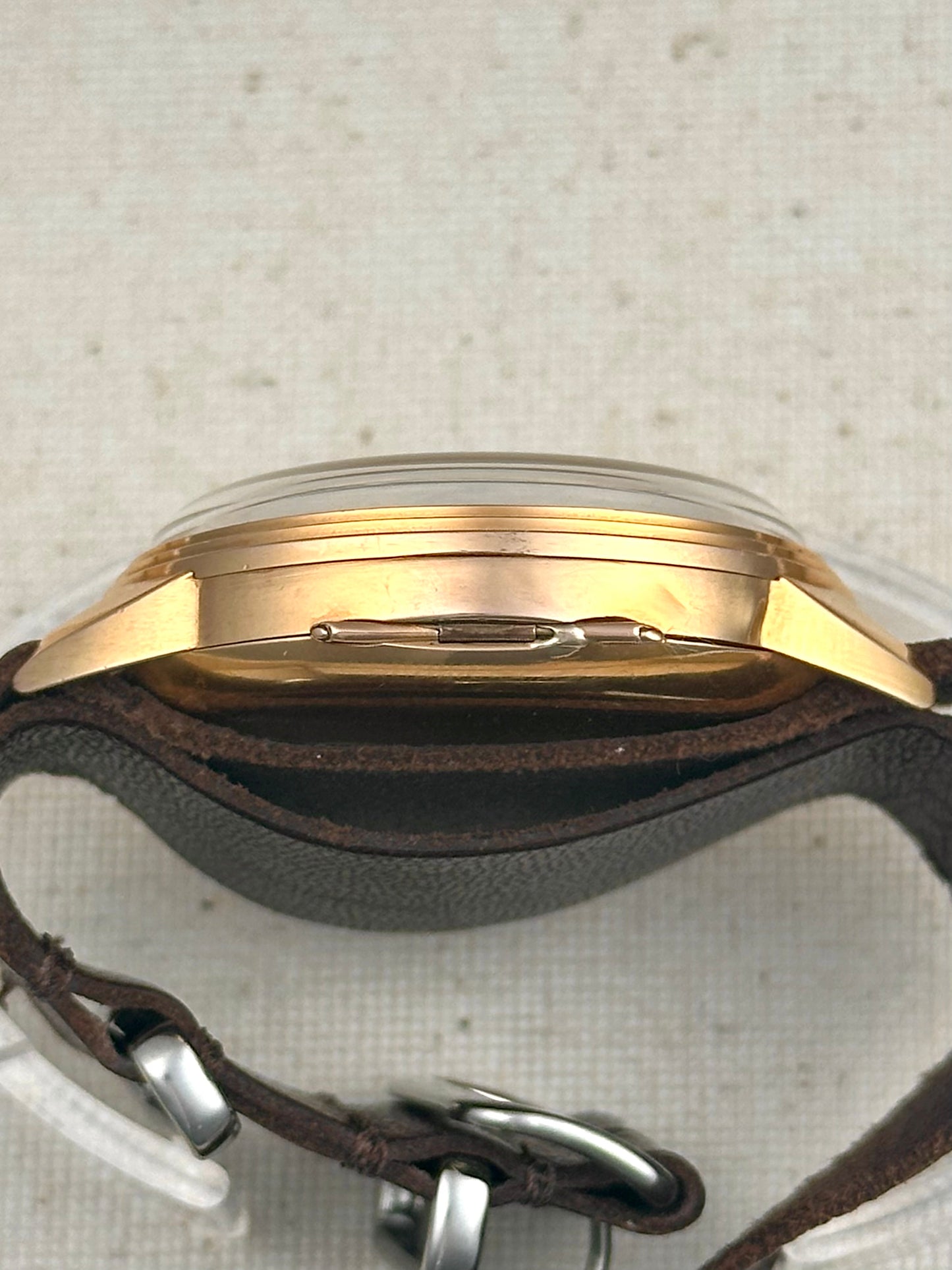 Eberhard 18k Gold Tri-Compax 1947 Vintage