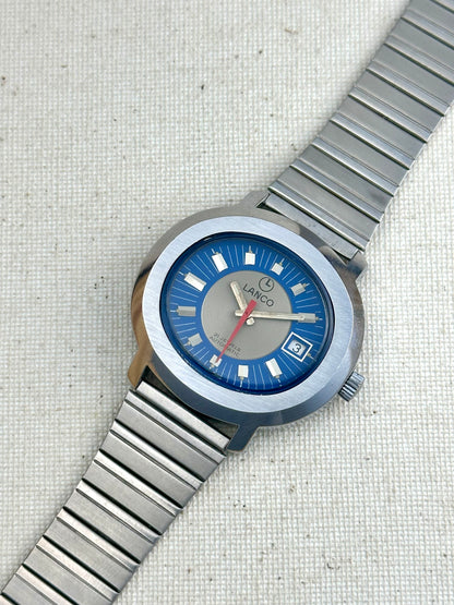 Lanco Blue/Silver Dial Vintage