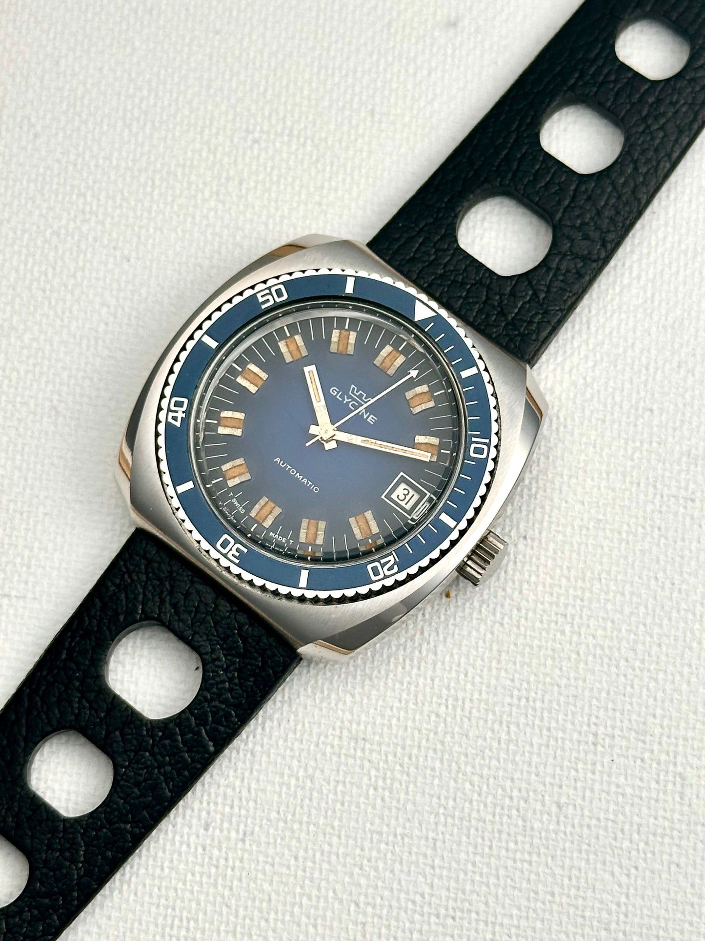 Glycine Diver All Blue Dial Vintage