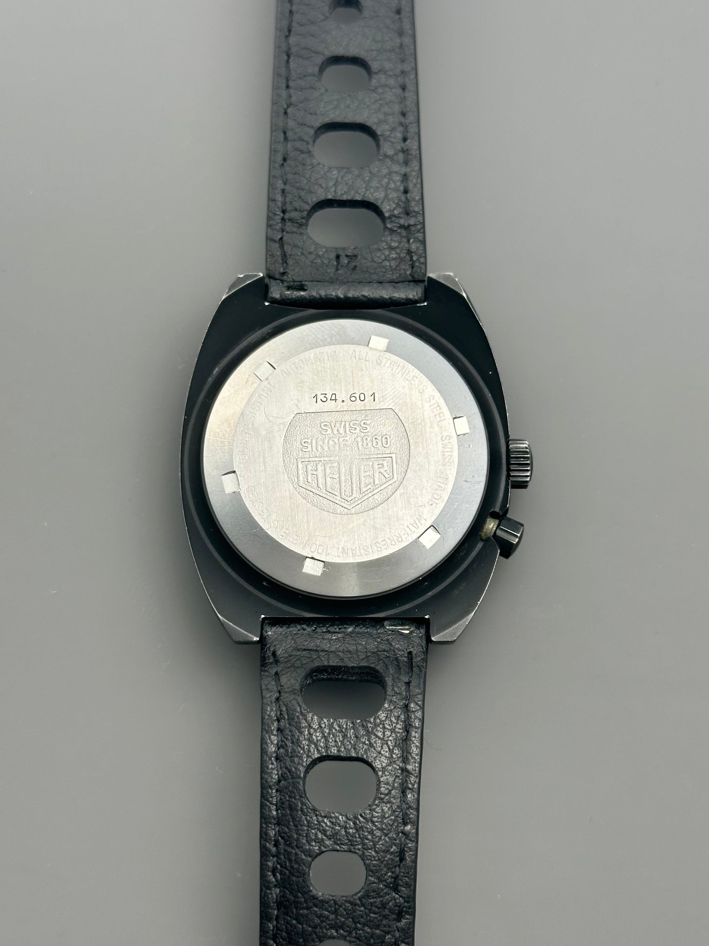 Heuer Regatta Black PVD Vintage