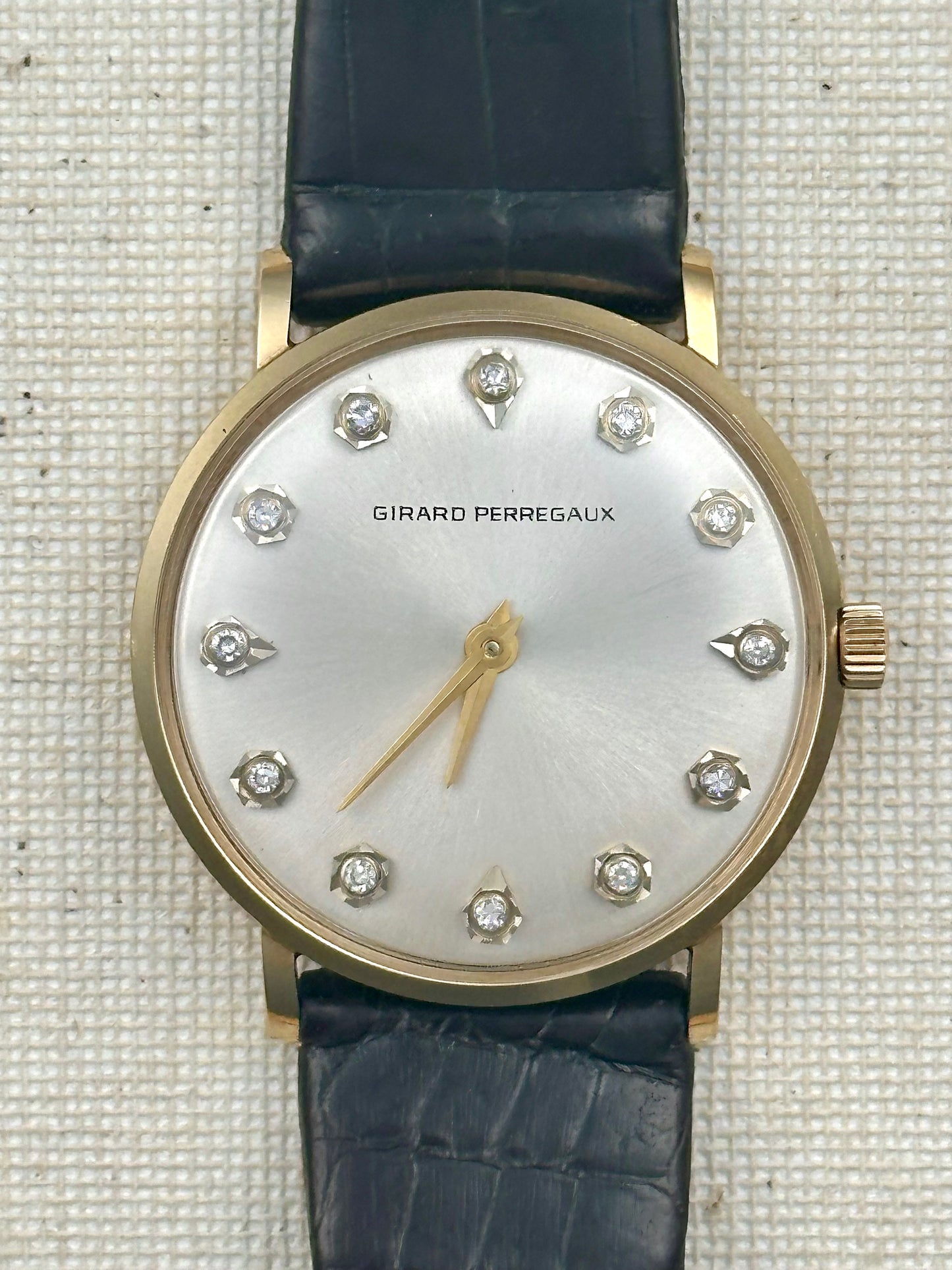 Girard Perregaux 14k Diamond Dial Vintage