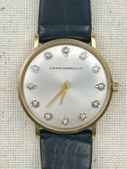 Girard Perregaux 14k Diamond Dial Vintage