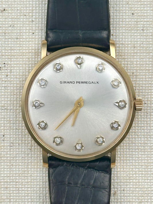 Girard Perregaux 14k Diamond Dial Vintage
