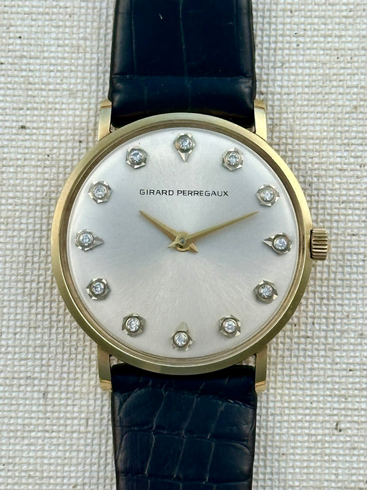 Girard Perregaux 14k Gold Diamond Dial Vintage
