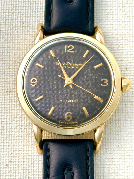 Girard Perregaux Gyromatic Brown Waffle Dial Vintage