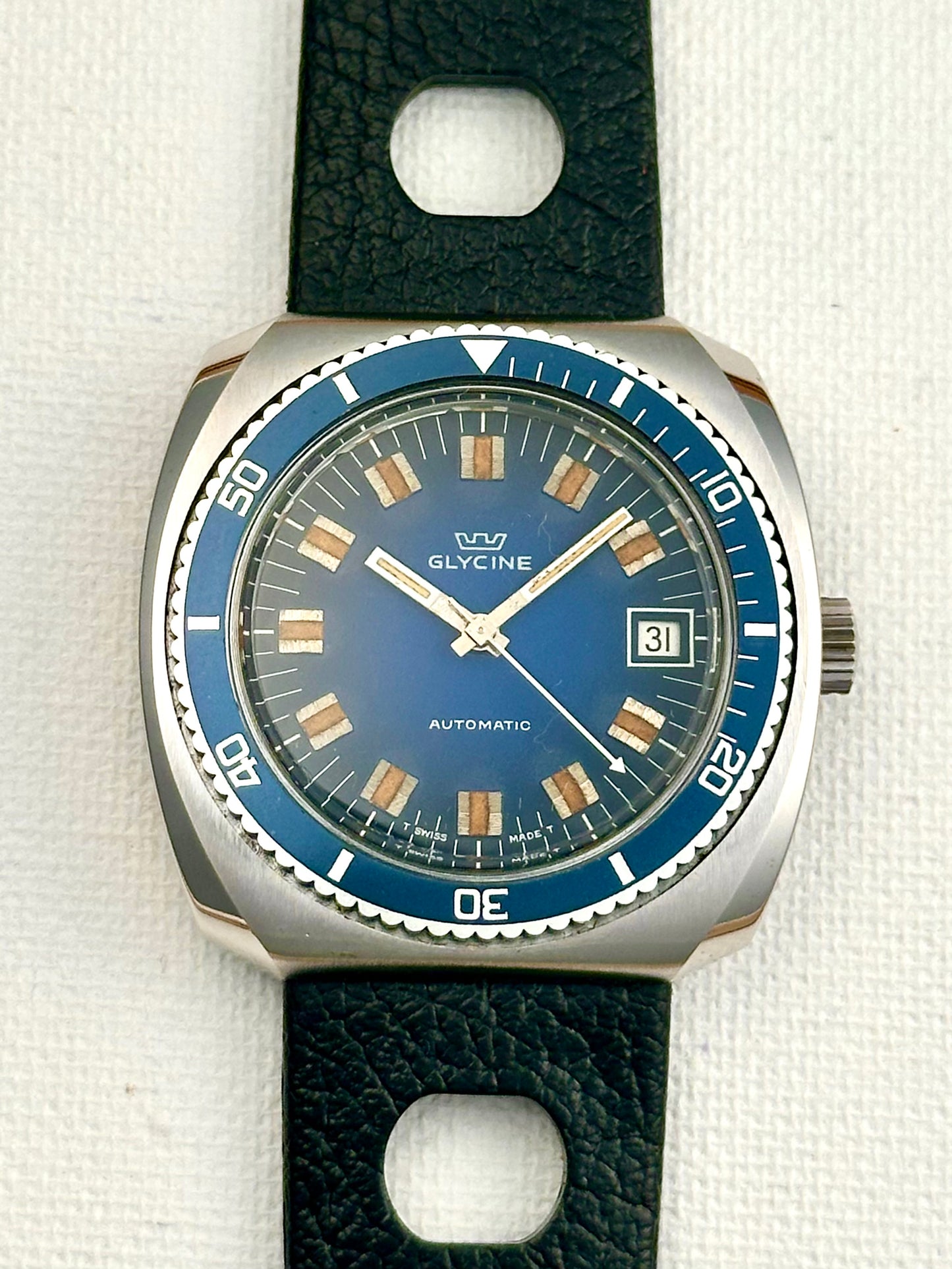 Glycine Diver All Blue Dial Vintage