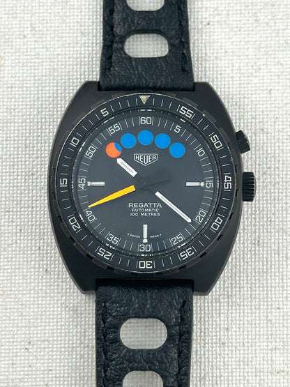 Heuer Regatta Black PVD Vintage