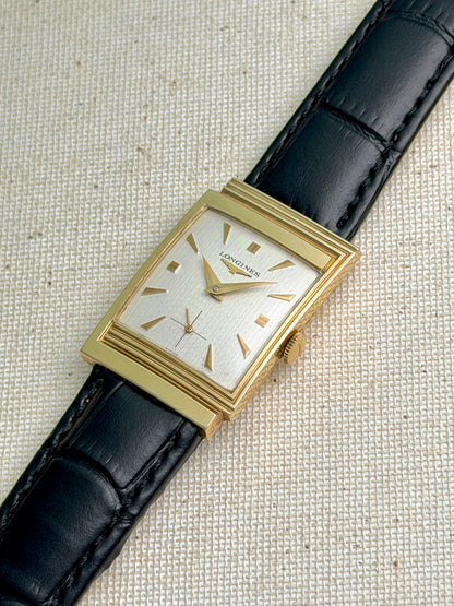 Longines Linen Dial Tank Vintage