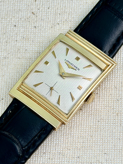 Longines Linen Dial Tank Vintage