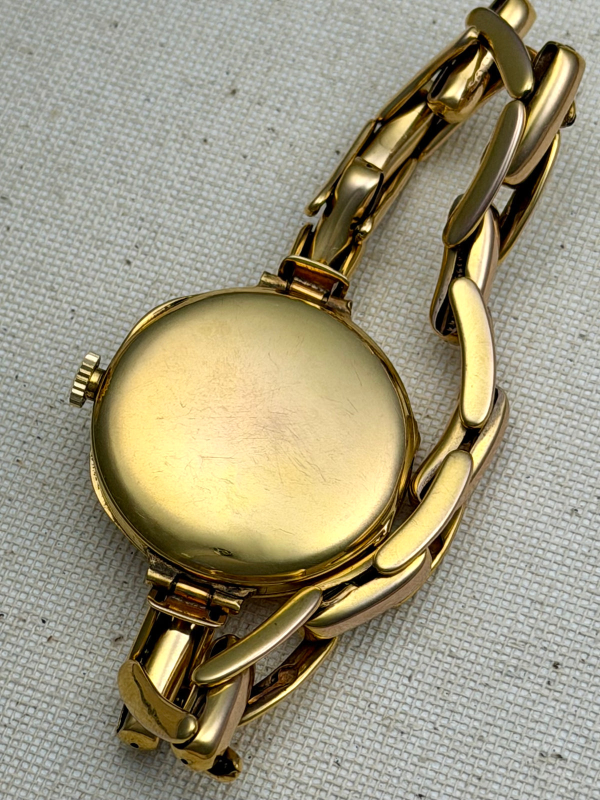 Rolex Roaring 20s Half Hunter 9k gold Ladies Cocktail Vintage