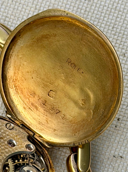Rolex Roaring 20s Half Hunter 9k gold Ladies Cocktail Vintage